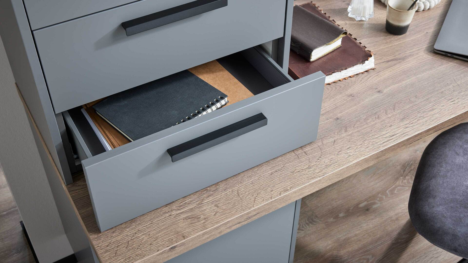 Culineo® Einbauküche C357 mit Homeoffice-Platz