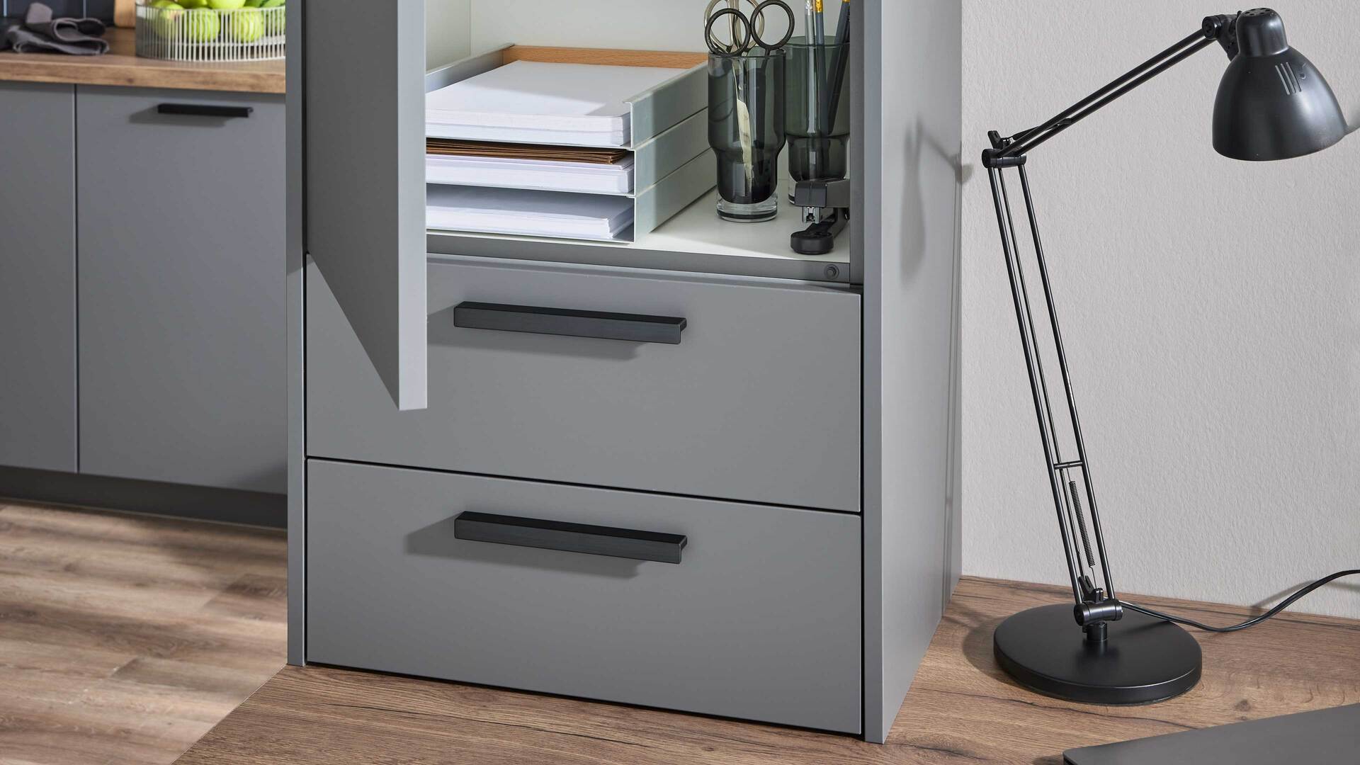Culineo® Einbauküche C357 mit Homeoffice-Platz