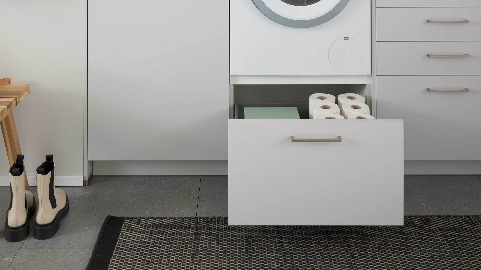 Culineo® Hauswirtschaftsraum C615 mit Edelstahlbecken