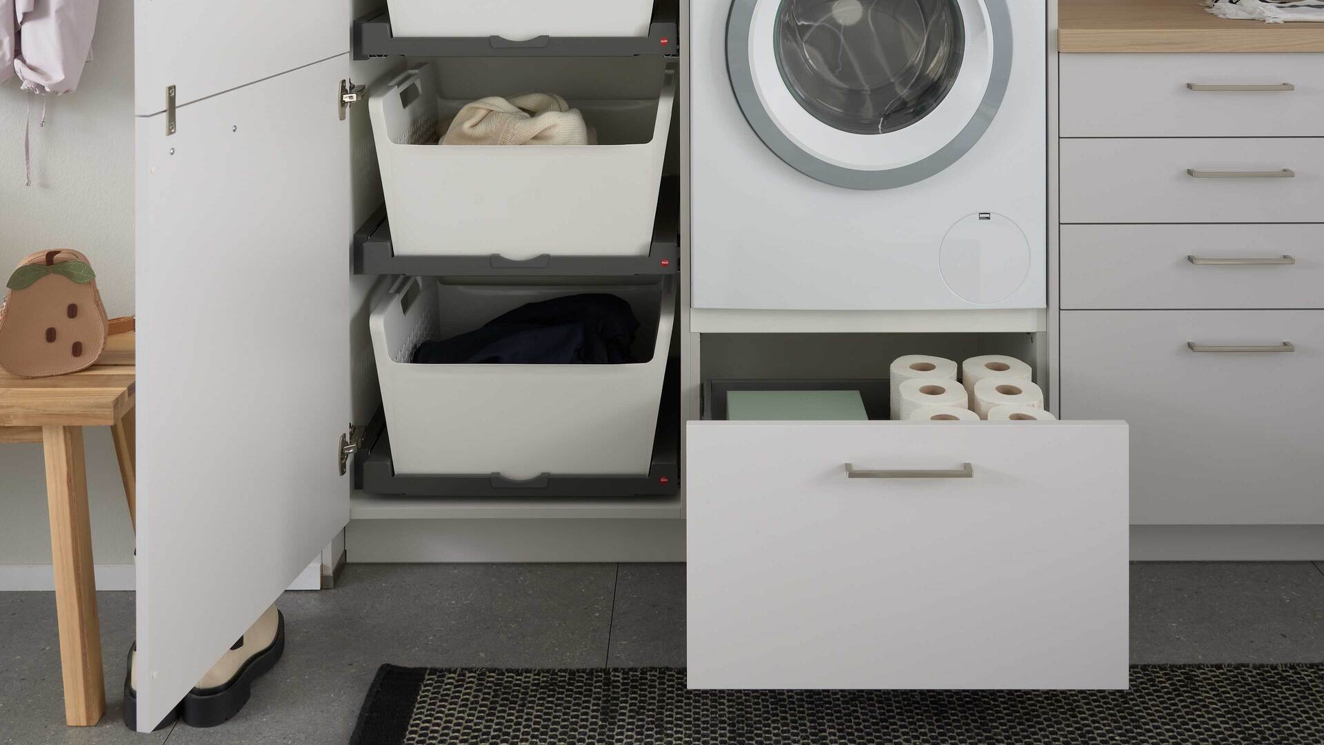 Culineo® Hauswirtschaftsraum C615 mit Edelstahlbecken