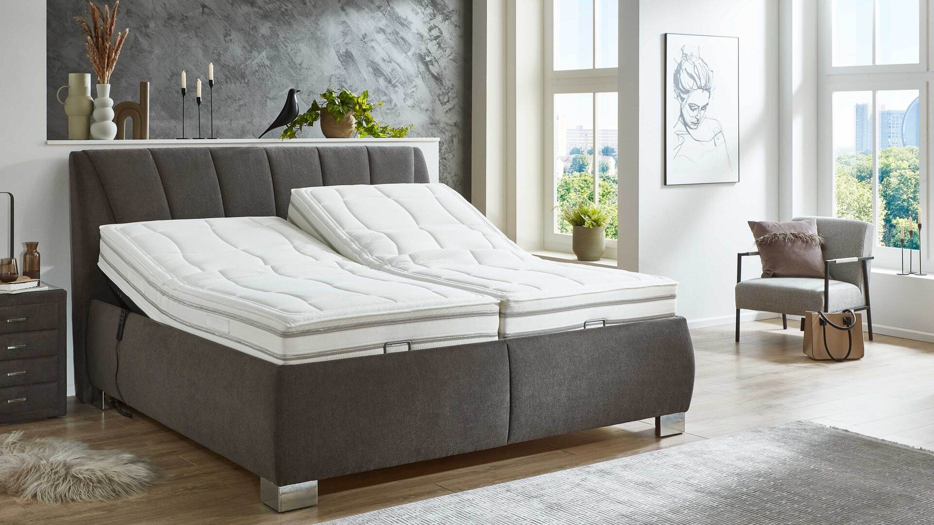 Comfortmaster OC-PB23155 - Boxspringbett mit motorischen Lattenrahmen