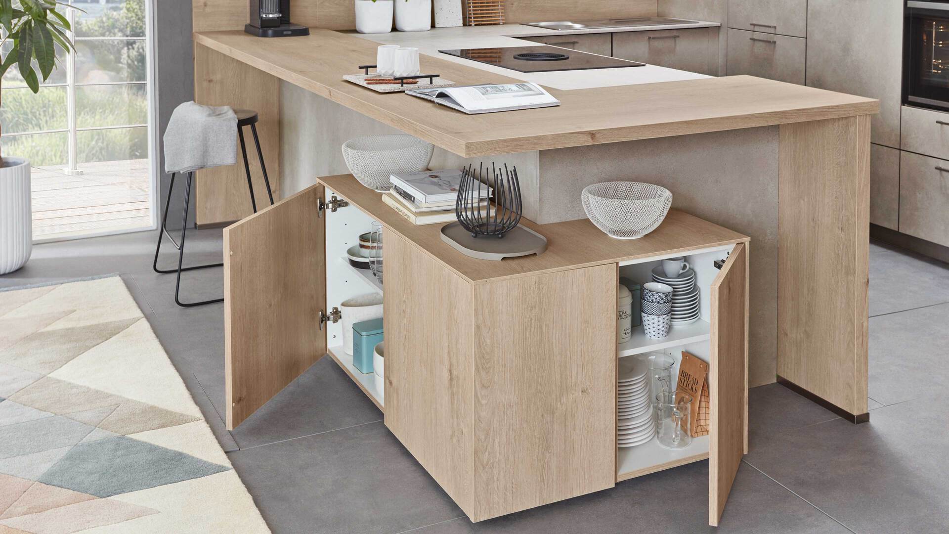 nobilia® Einbauküche Riva mit BORA Muldenlüfter