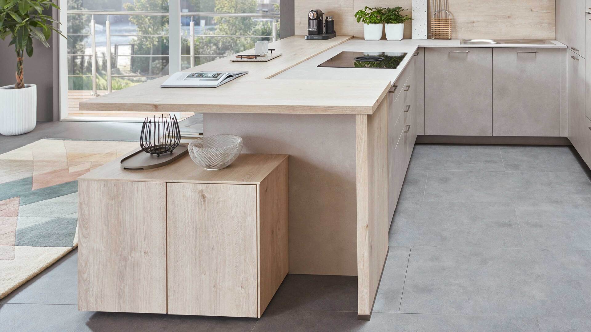 nobilia® Einbauküche Riva mit BORA Muldenlüfter