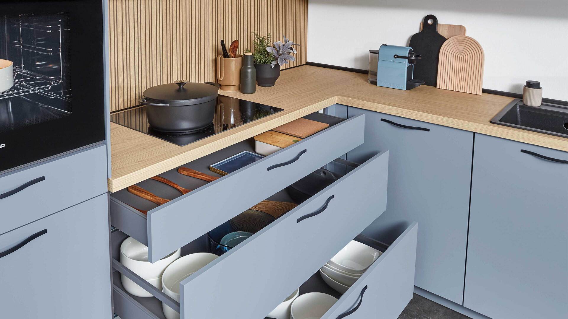 nobilia® Einbauküche Senso mit JUNKER Elektrogeräten, z. B.  Backofen