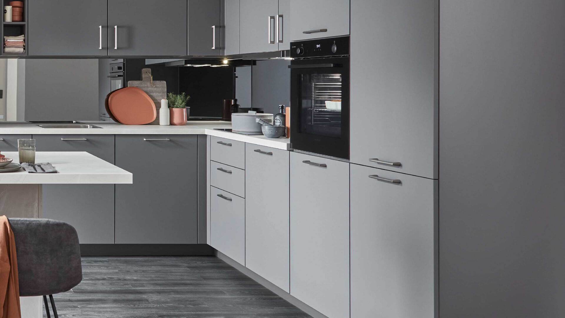 nobilia® Einbauküche Senso mit Elektrogeräten, z. B.  Kühlschrank