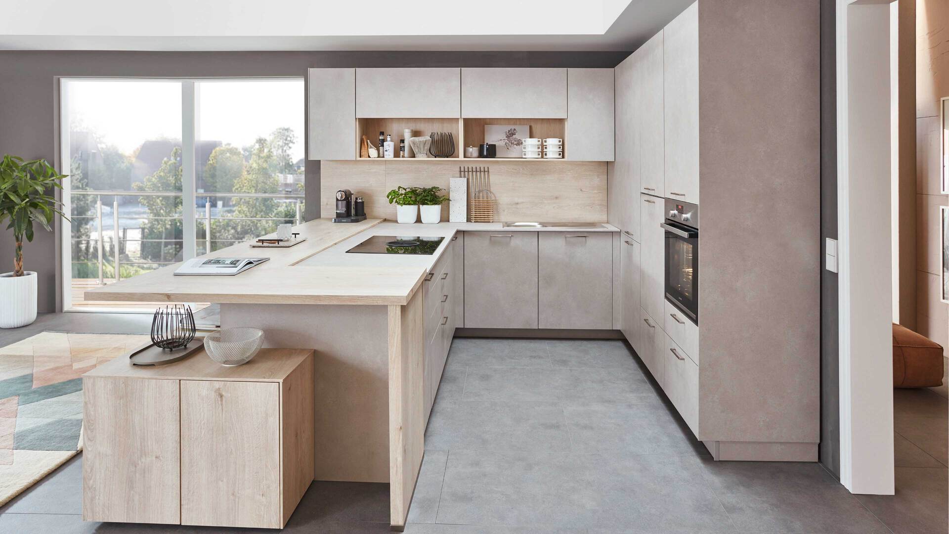 nobilia® Einbauküche Riva mit BORA Muldenlüfter