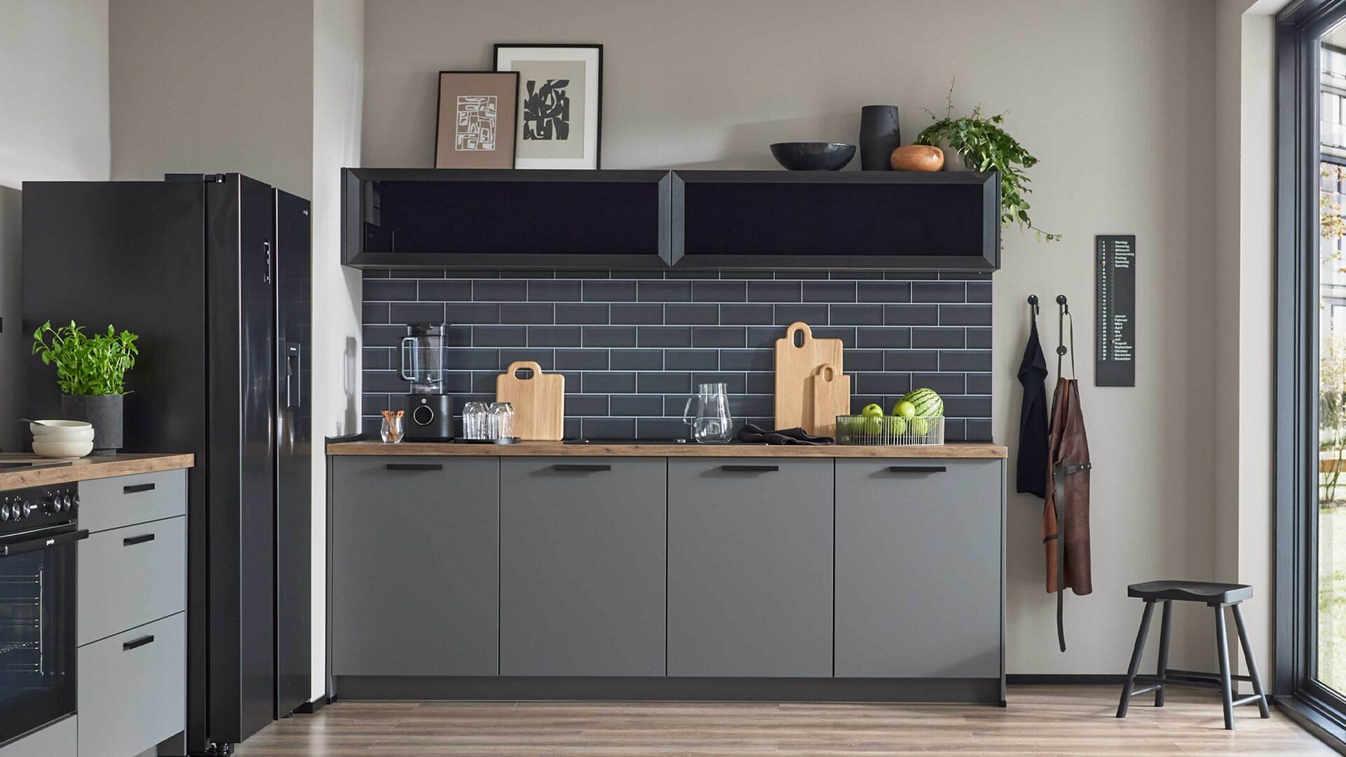 Culineo® Einbauküche C357 mit Homeoffice-Platz