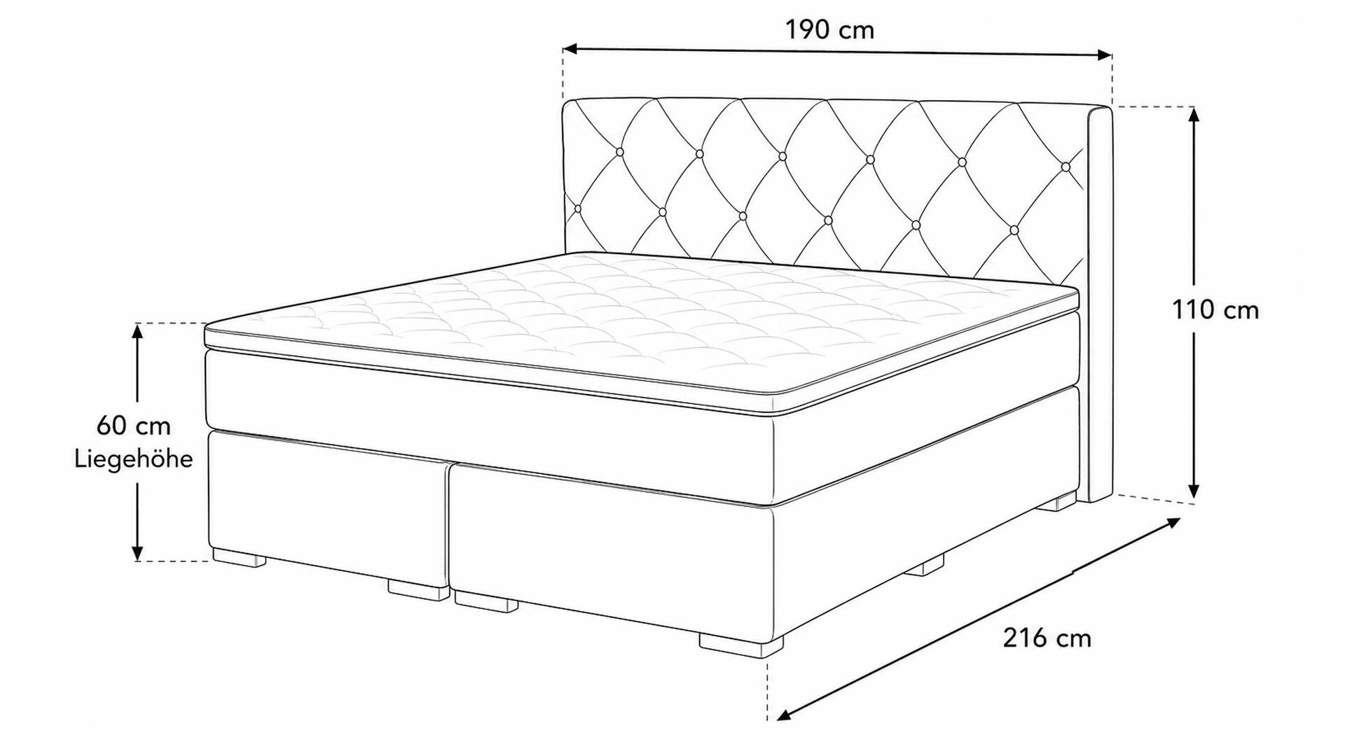 KAWOO Boxspringbett Baker