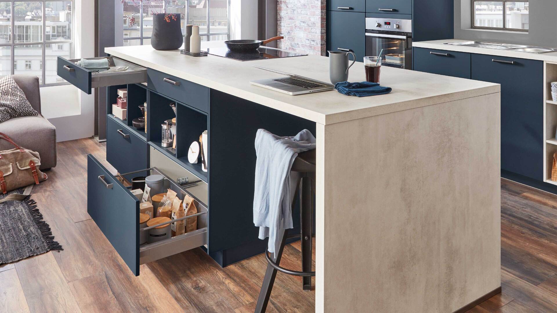 nobilia® Einbauküche Easytouch mit beko Elektrogeräten