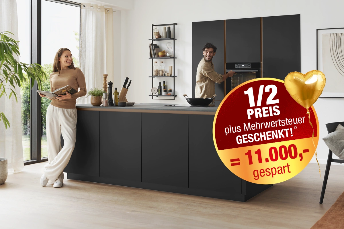 Culineo® Einbauküche C357 mit XTRA CERAMIC Arbeitsplatte