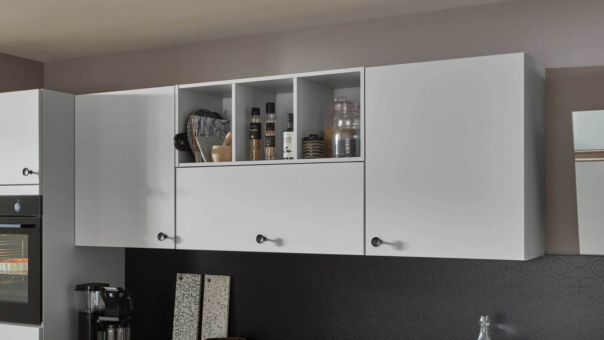 nobilia® Einbauküche Softline mit Elektrogeräten, z. B. Kühlschrank