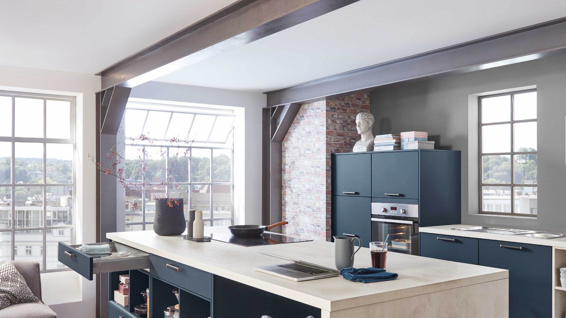 nobilia® Einbauküche Easytouch mit beko Elektrogeräten