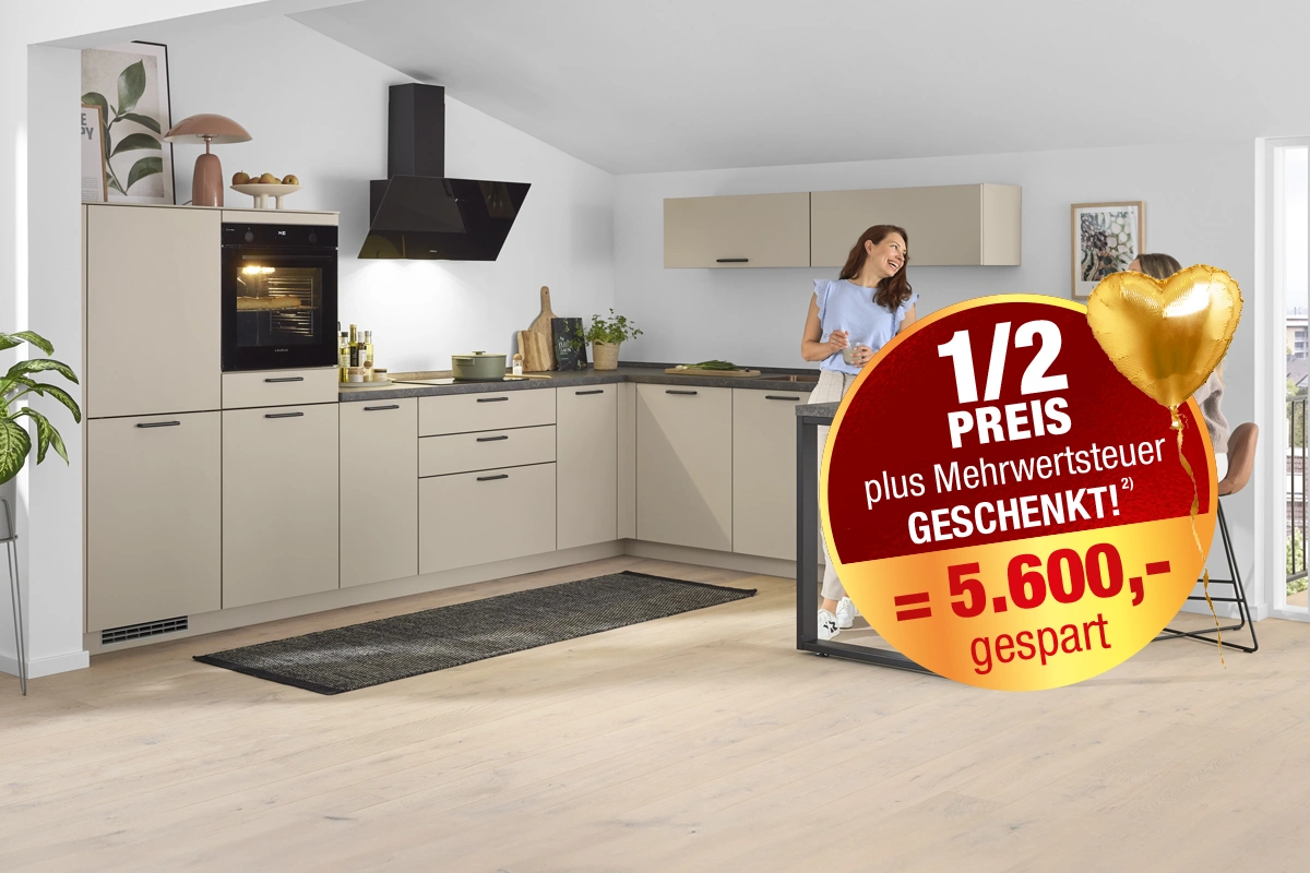 Culineo® Einbauküche C615 mit Einbaugeräten