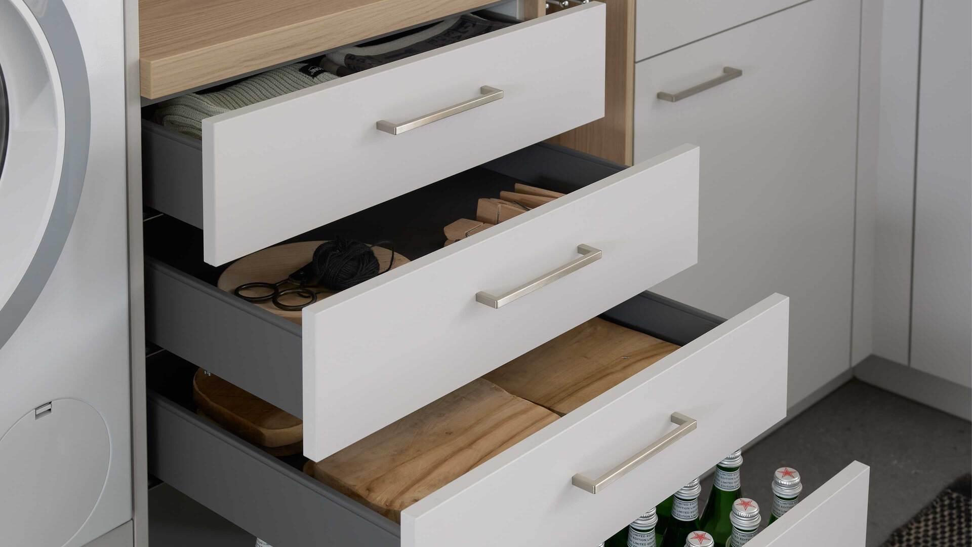 Culineo® Hauswirtschaftsraum C615 mit Edelstahlbecken