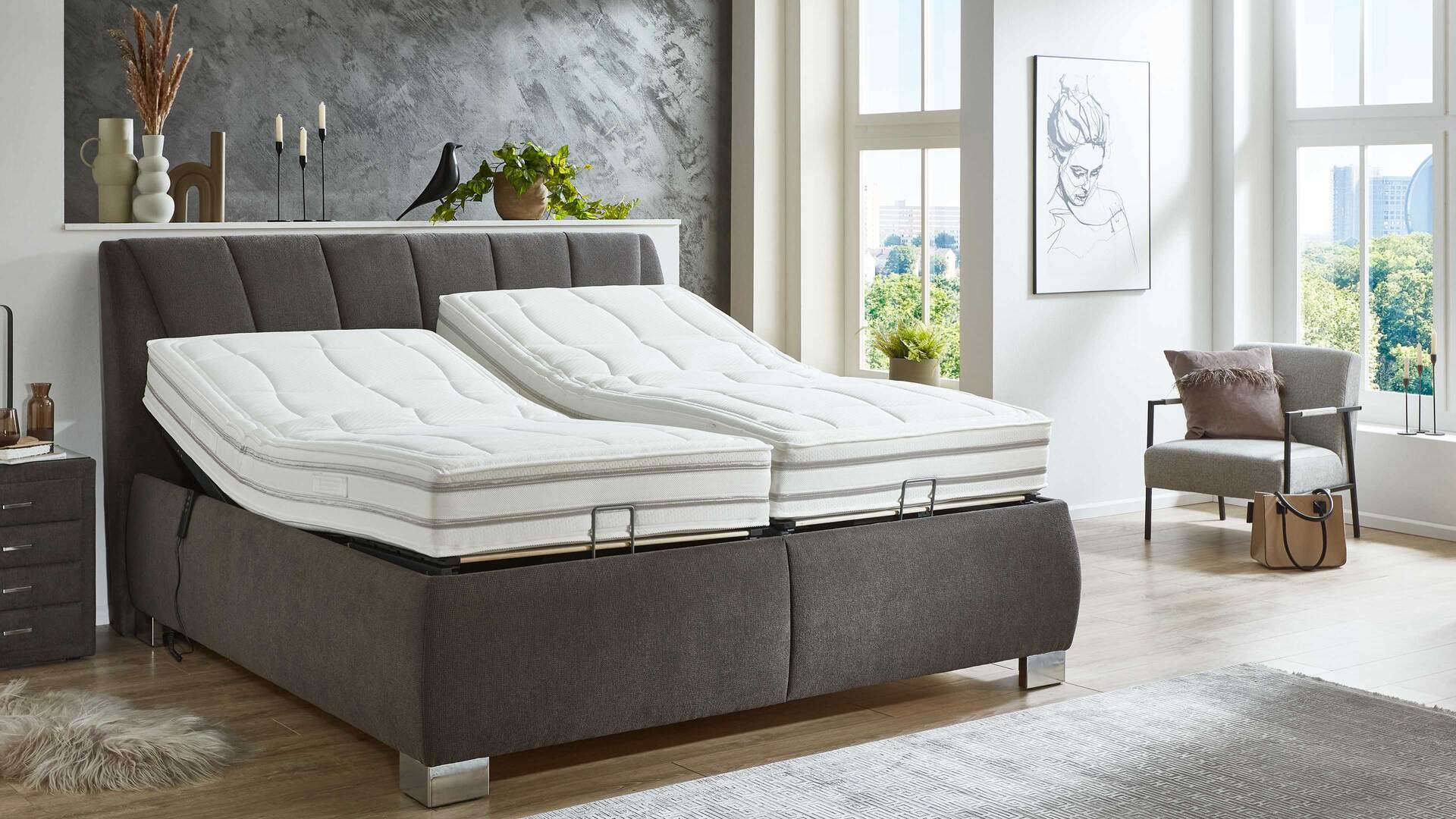 Comfortmaster OC-PB23155 - Boxspringbett mit motorischen Lattenrahmen